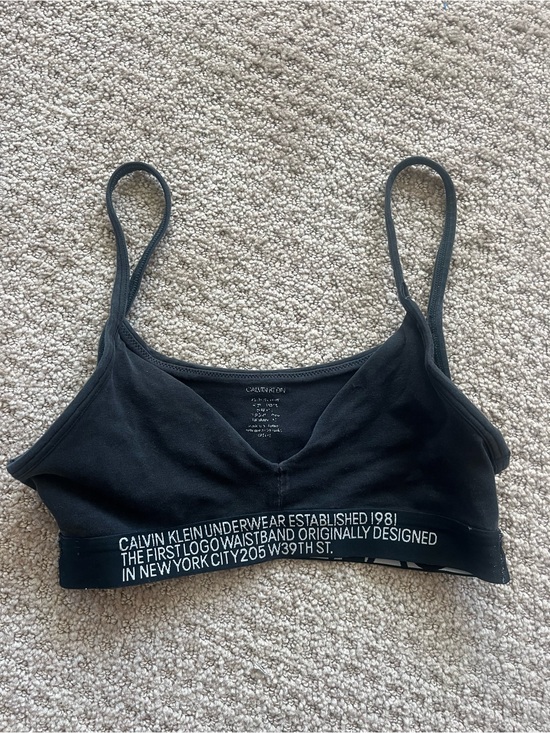 Calvin Klein Other - Calvin Klein Dark Gray Scoop Neck Cotton Bralette